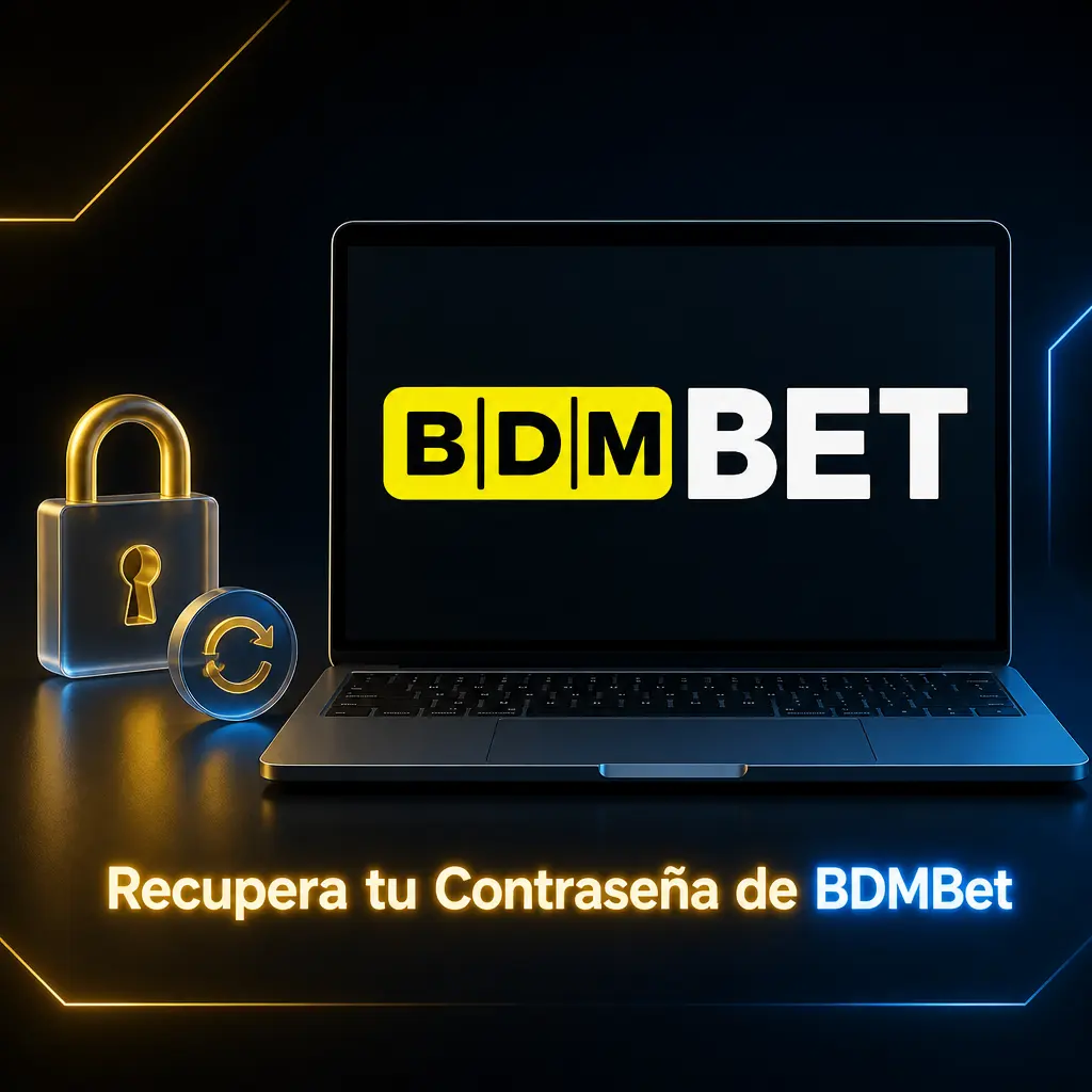 Pantalla de recuperación de contraseña de BDMBet con opción para restablecer acceso mediante correo electrónico